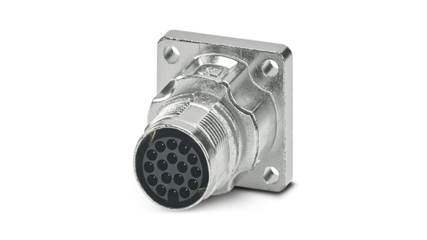 Conector circular Phoenix Contact macho serie M17 PRO de 17 vías macho, Montaje frontal, IP66, IP68