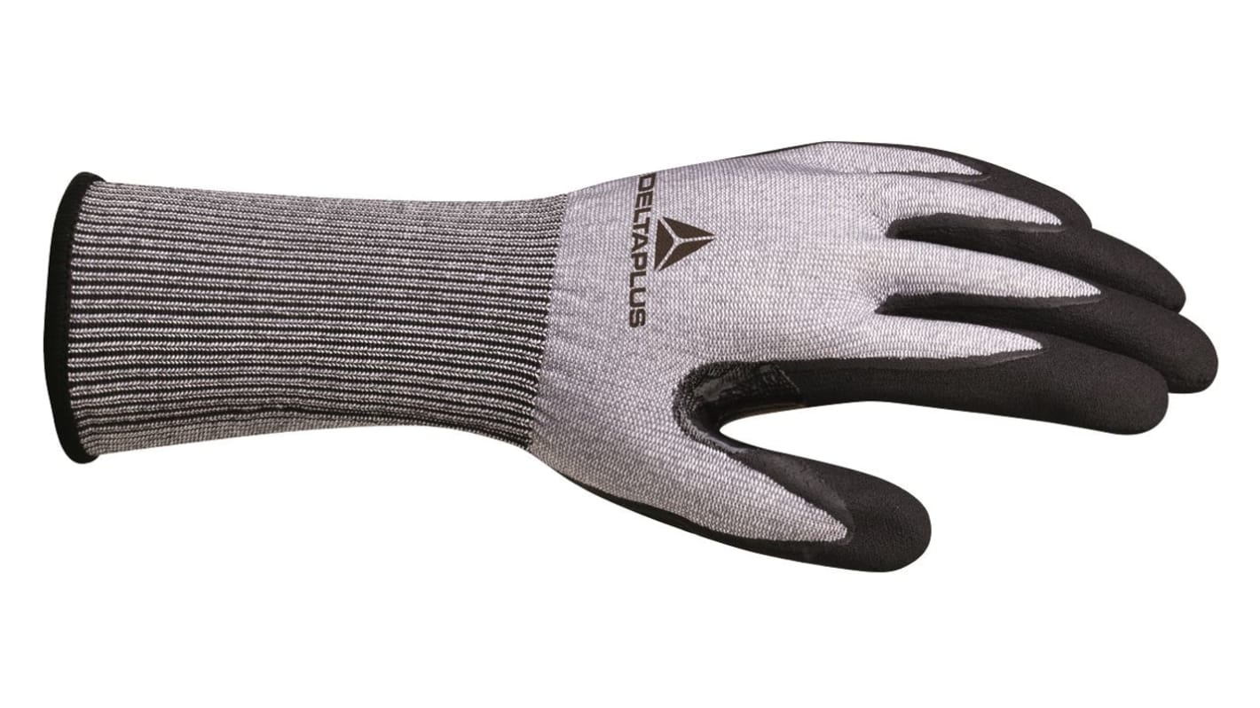 Delta Plus VENICUT Grey Nitrile Cut Resistant Work Gloves, Size 10, Nitrile Foam Coating