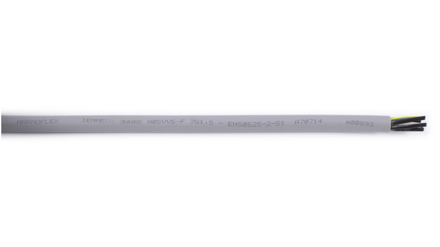 AXINDUS HARMOFLEX Control Cable 7 magos 1,5 mm², 18A, Nem árnyékolt, PVC, TM5 típus köpeny, külső Ø: 11.3 →