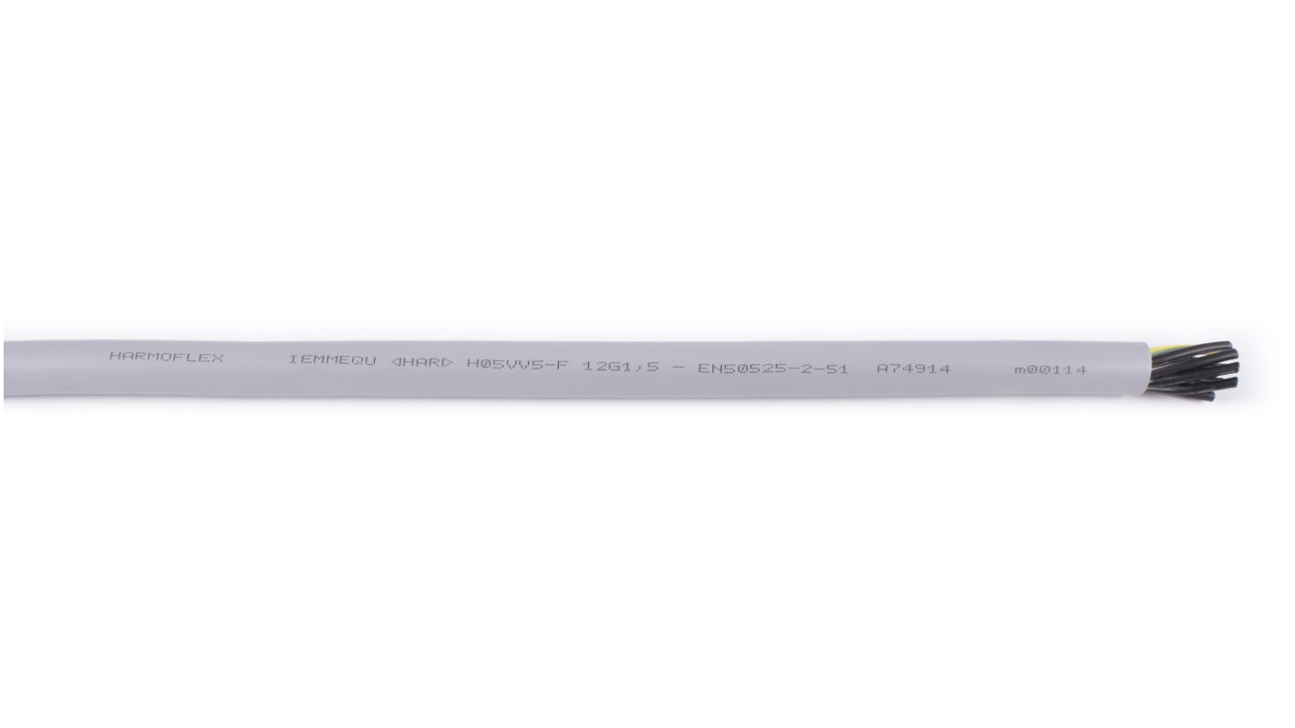 AXINDUS HARMOFLEX Control Cable 12 magos 1,5 mm², 18A, Nem árnyékolt, PVC, TM5 típus köpeny, külső Ø: 13.8 →