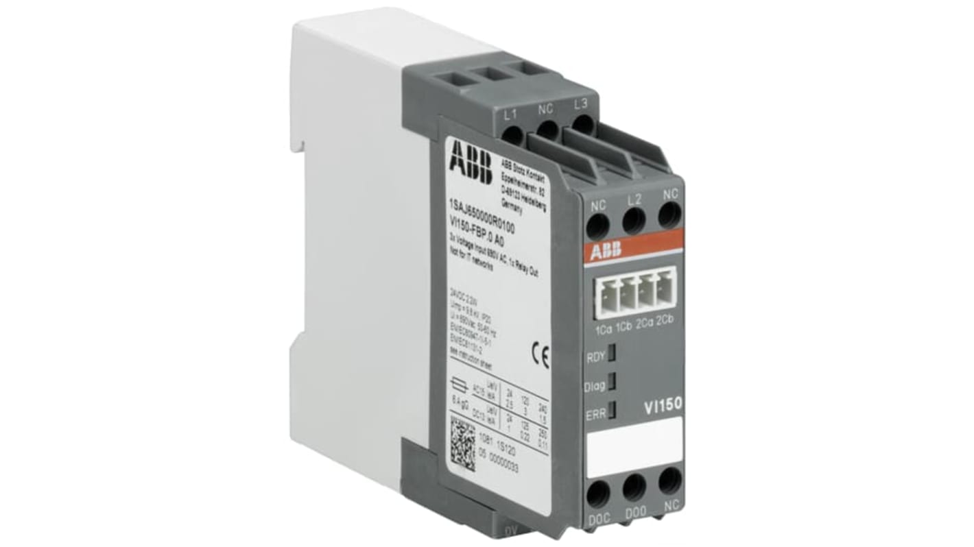 Módulo de expansión ABB, trifásico, 150 → 690 V, 1,5 A, Nill W, long. 102mm, para usar con UMC100