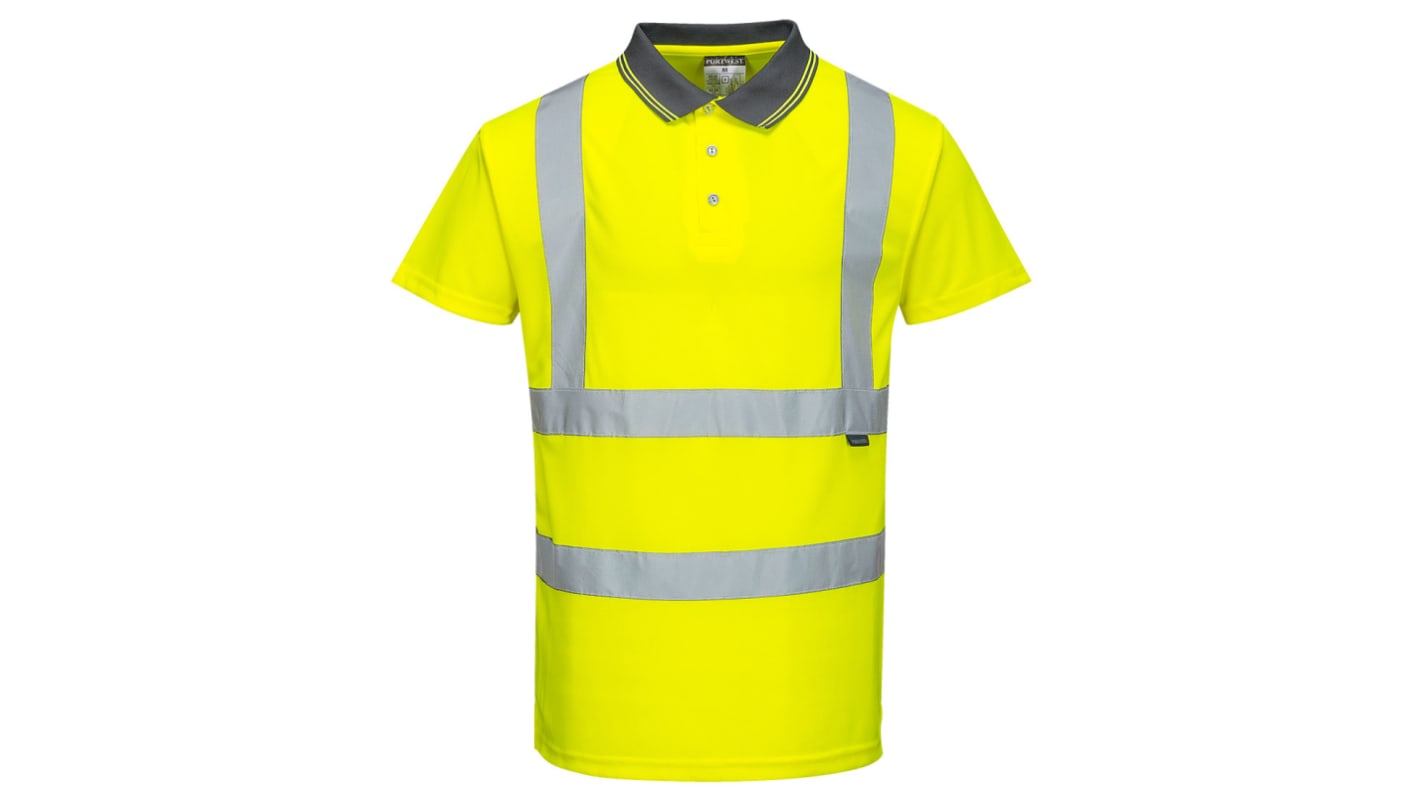 Polo alta visibilità Colore giallo a maniche corte Portwest S477, XXL unisex