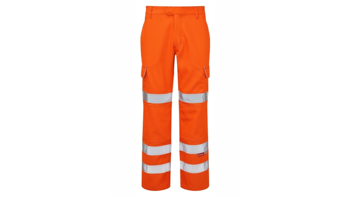 P68PRARC0730S Praybourne Orange Hi Vis Work Trousers RS