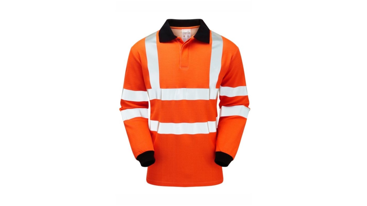 PULSAR Pulsar Orange Men Hi Vis Polo Shirt, 43 → 46in