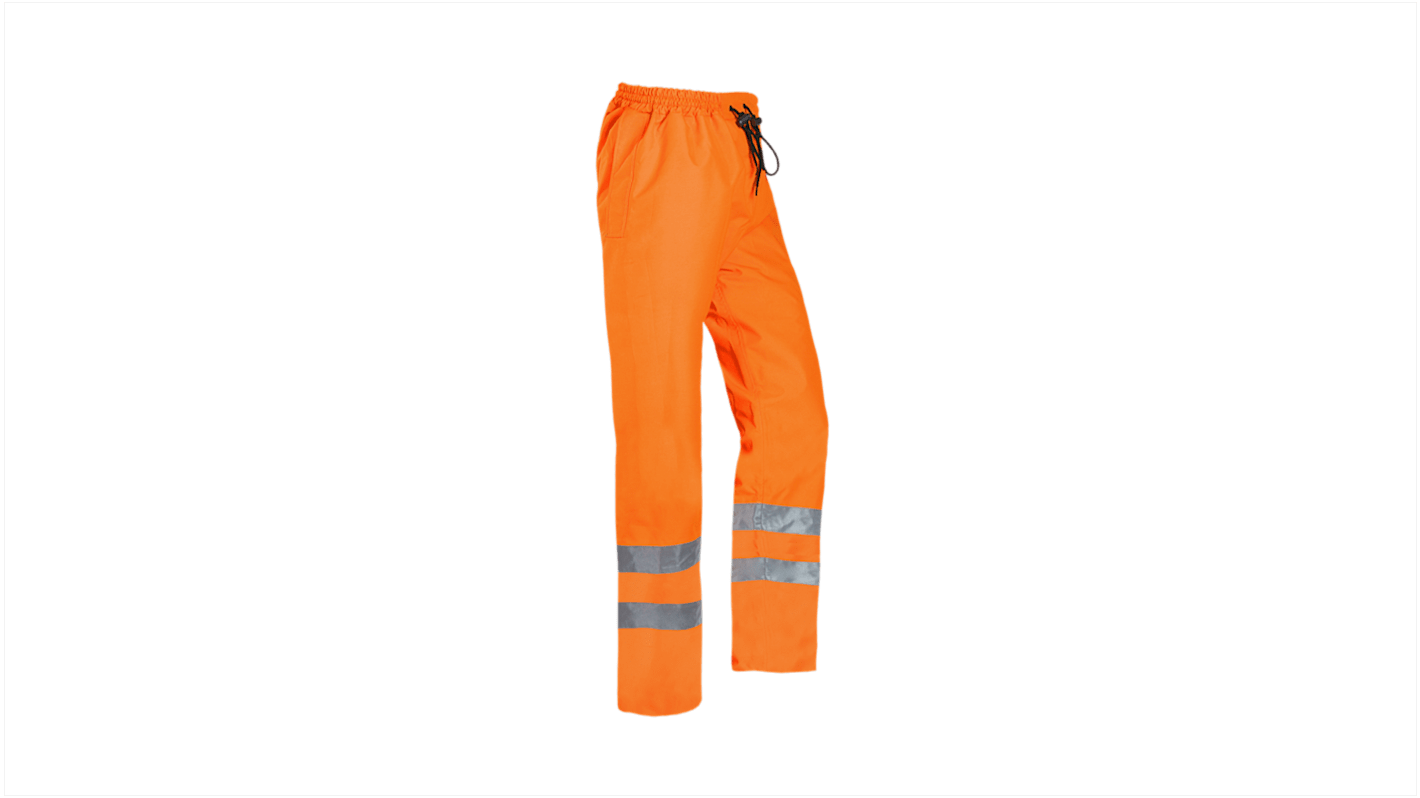 Sioen Flensburg Orange Breathable, Hi-Vis, Waterproof Hi Vis Trousers, L Waist Size