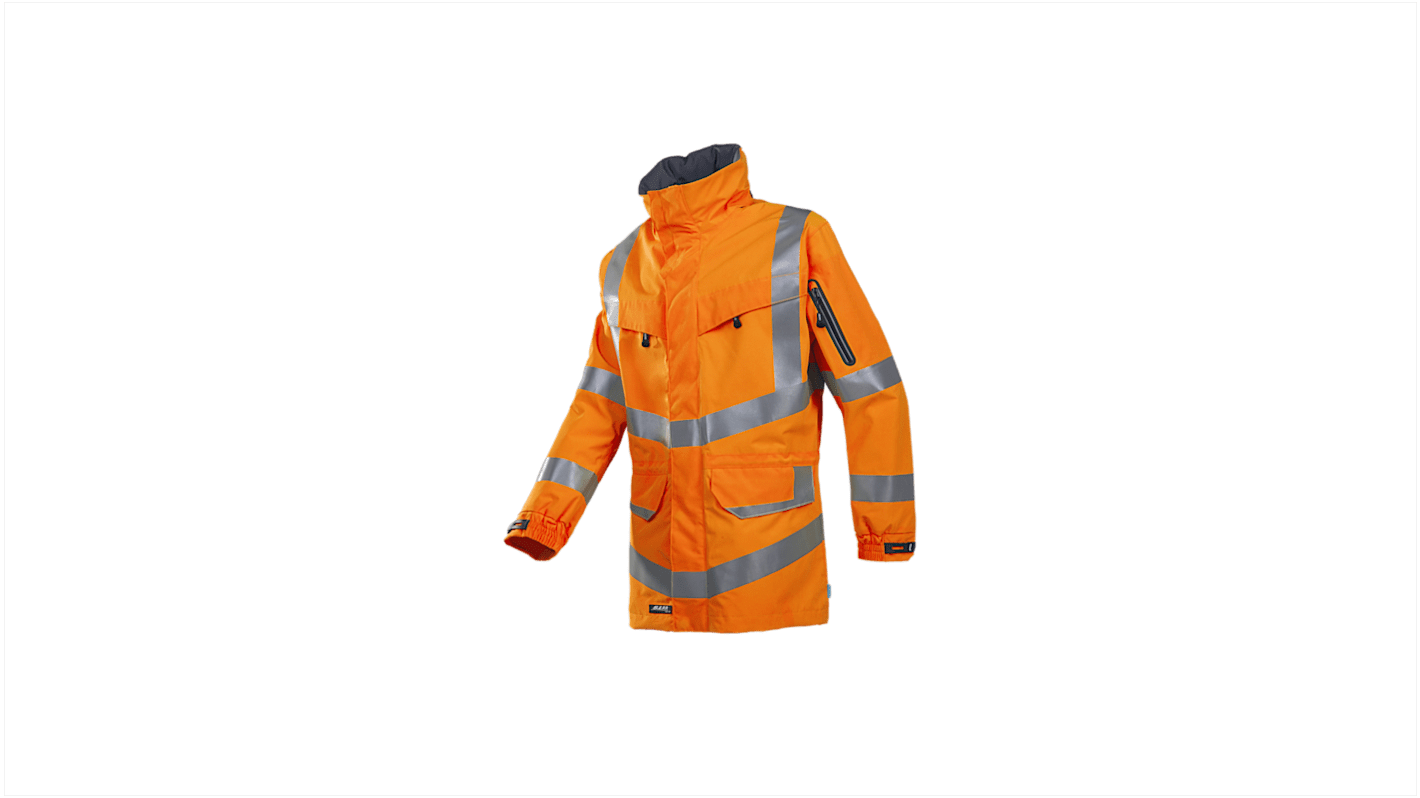 Sioen Unisex Warnschutzjacke Atmungsaktiv, Kälteresistent, Wasserdicht, Windabweisend Orange, Größe 3XL