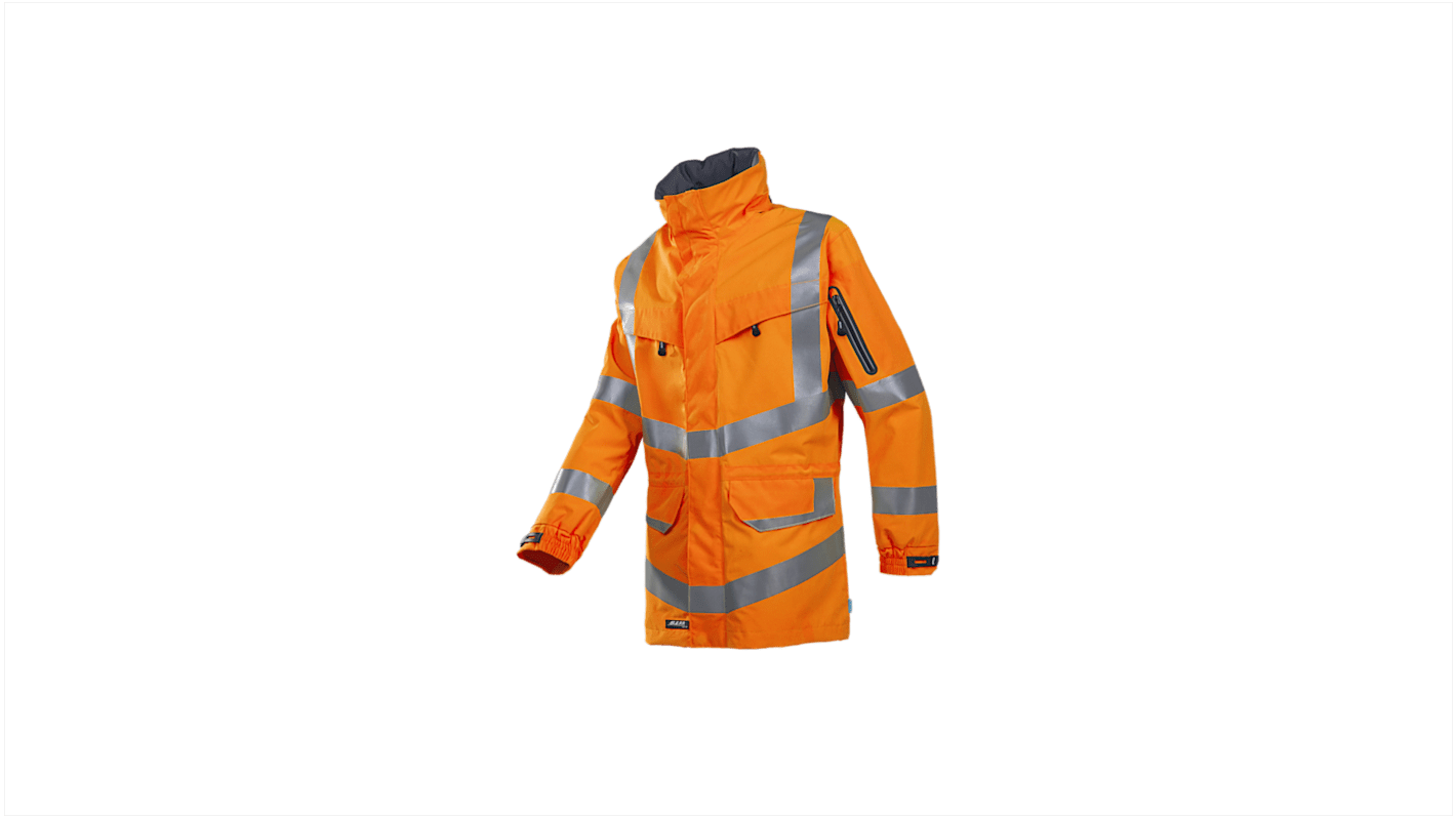 Sioen Herren Warnschutzjacke Atmungsaktiv, Kälteresistent, Wasserdicht, Windabweisend Orange, Größe XL