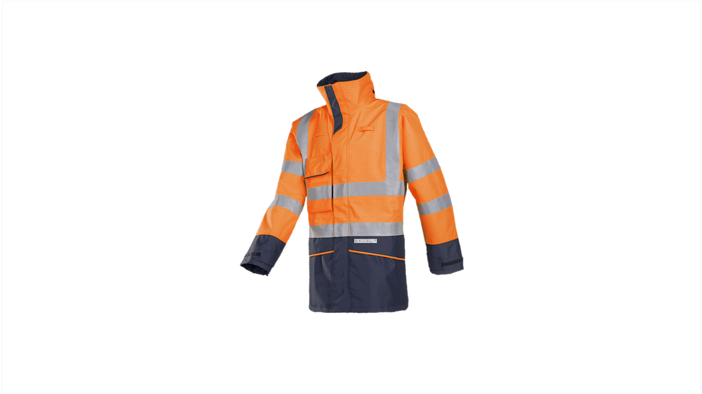 Veste haute visibilité Sioen Hedland, Orange/bleu marine, taille M, Homme