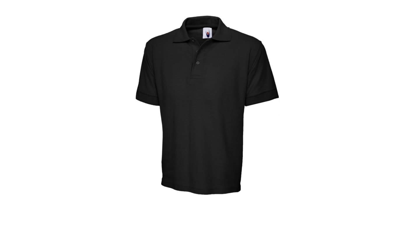 Polo Uneek UC102, Homme, Noir, taille 46 → 48pouces, en Coton, polyester