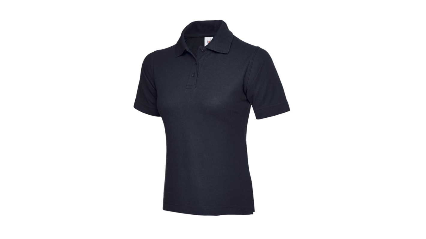 Uneek UC106 Navy Cotton, Polyester Polo Shirt, UK- 34 → 36in, EUR- 86 → 91cm