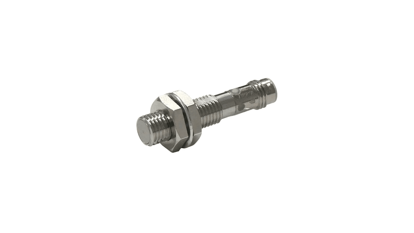 Omron Inductive Barrel-Style Inductive Proximity Sensor, M8 x 1, 2 mm Detection, PNP Output, IP67, IP69K