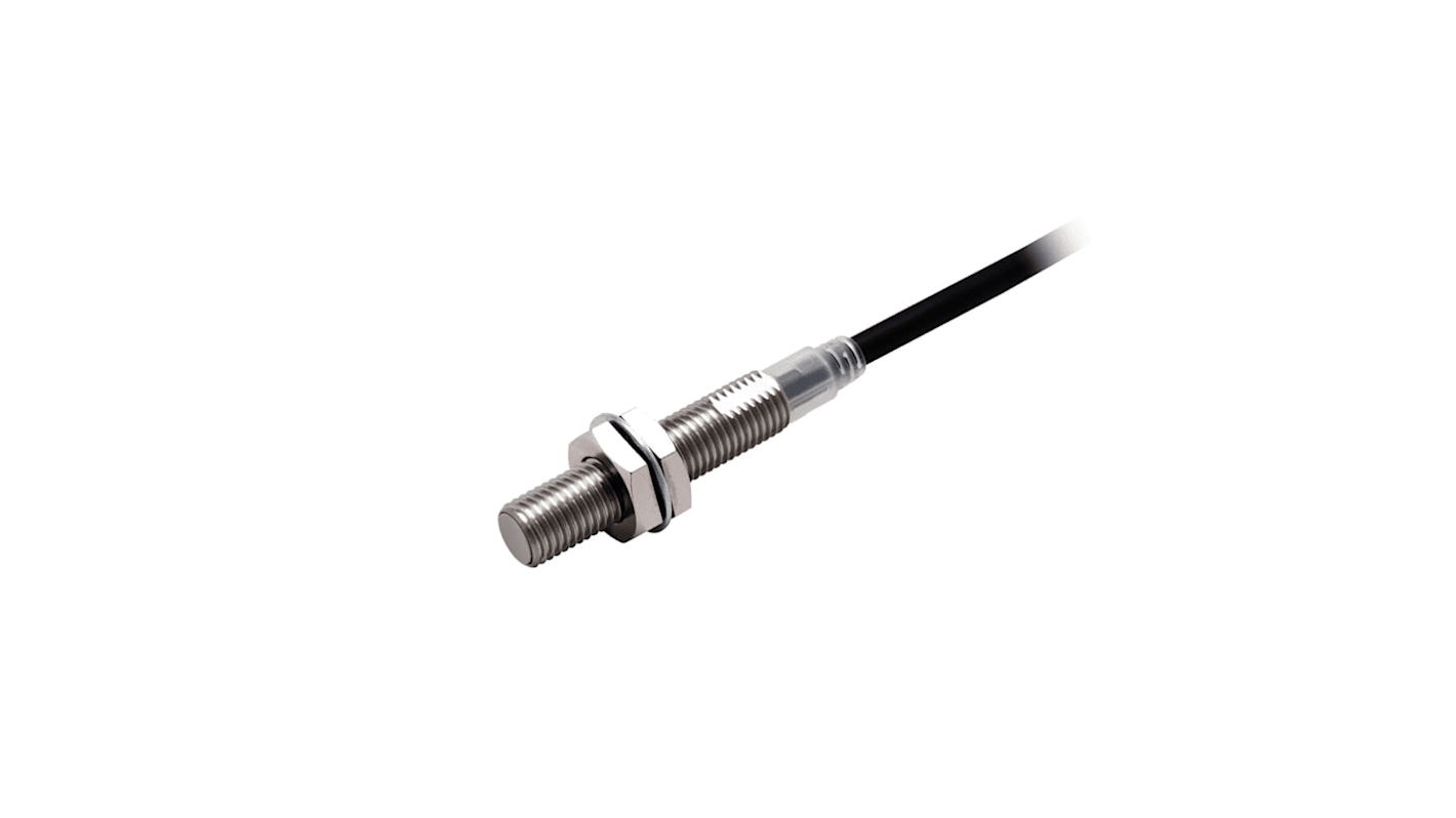 Omron Inductive Barrel-Style Inductive Proximity Sensor, M8 x 1, 2 mm Detection, NPN Output, IP67, IP67G, IP69K