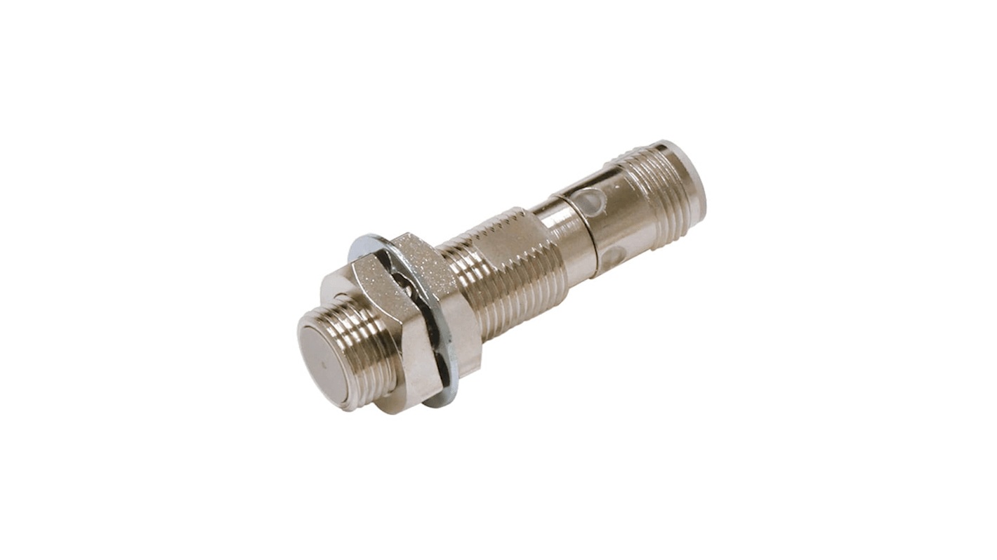 Omron Inductive Barrel-Style Inductive Proximity Sensor, M12 x 1, 4 mm Detection, PNP Output, IP67, IP69K