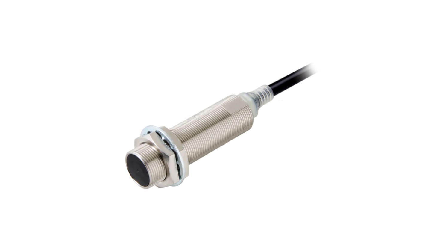 Omron Inductive Barrel-Style Inductive Proximity Sensor, M18 x 1, 8 mm Detection, PNP Output, IP67, IP67G, IP69K