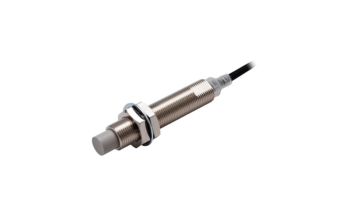 Omron Inductive Barrel-Style Inductive Proximity Sensor, M12 x 1, 8 mm Detection, PNP Output, IP67, IP67G, IP69K