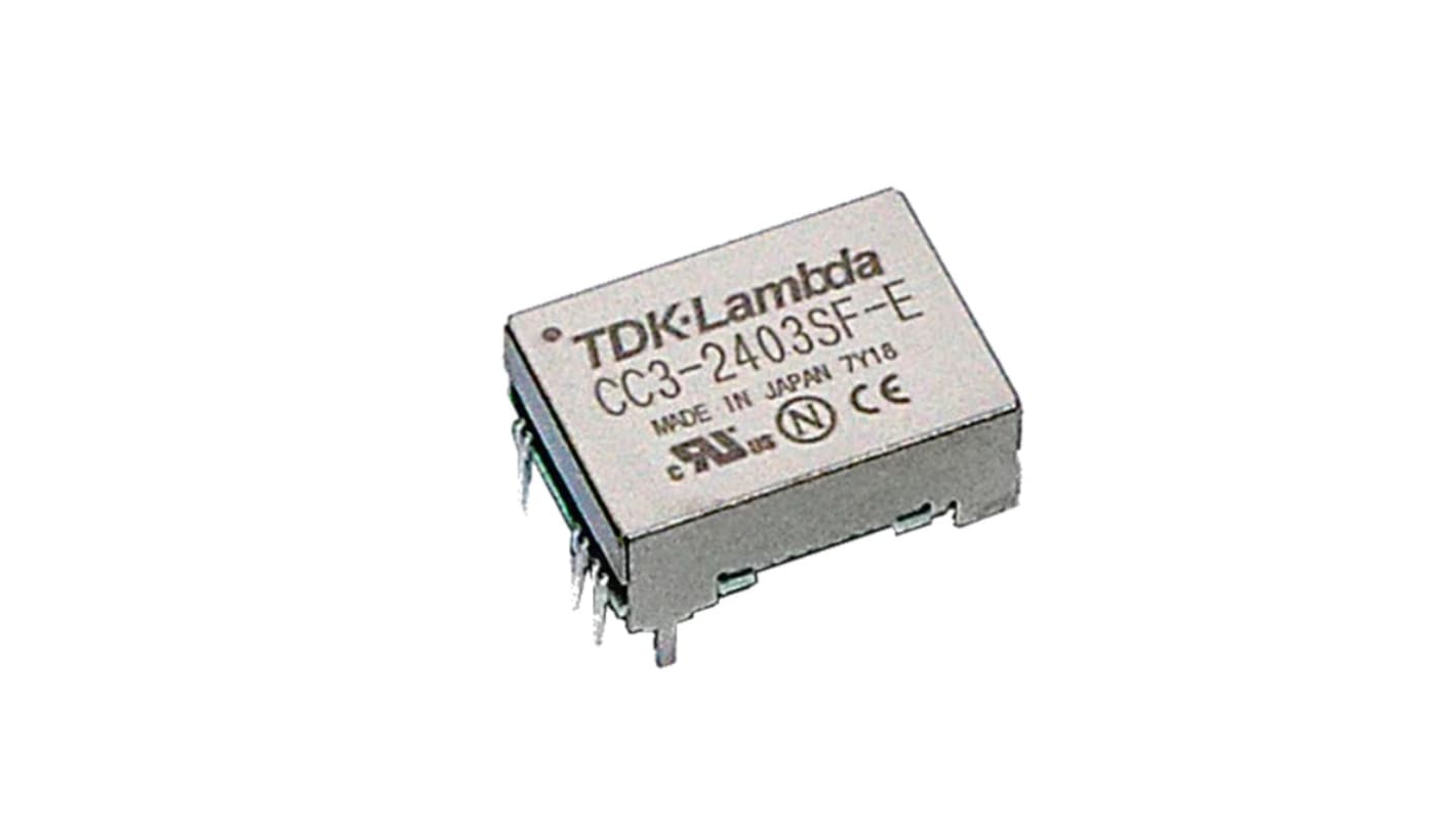 TDKラムダ DC-DCコンバータ Vout：5V dc 2.97 → 5.5 V dc, 3W, CC3-0305SF-E