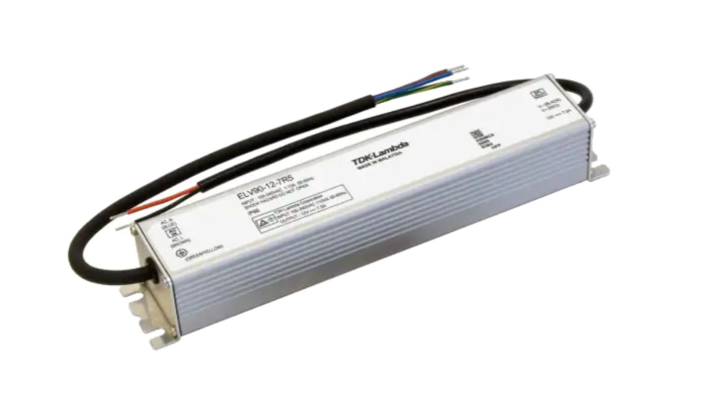 TDKラムダ AC-DC電源 12V dc 5A 60W ELV60-12-5R0