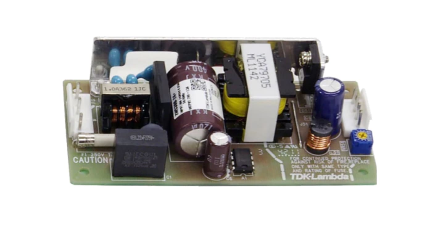 TDK-Lambda AC-DC Power Supply, ZWS30B-12, 12V dc, 2.5A, 30W, 1 Output, 85 → 265V ac Input Voltage