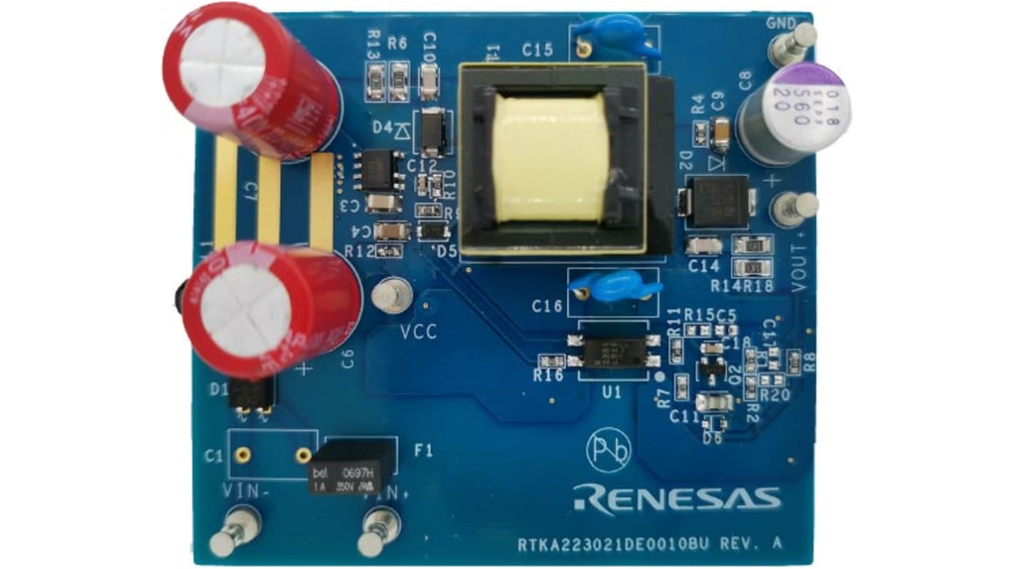 Placa de evaluación Conversor elevador de tensión Renesas Electronics RAA223021 - RTKA223021DE0010BU