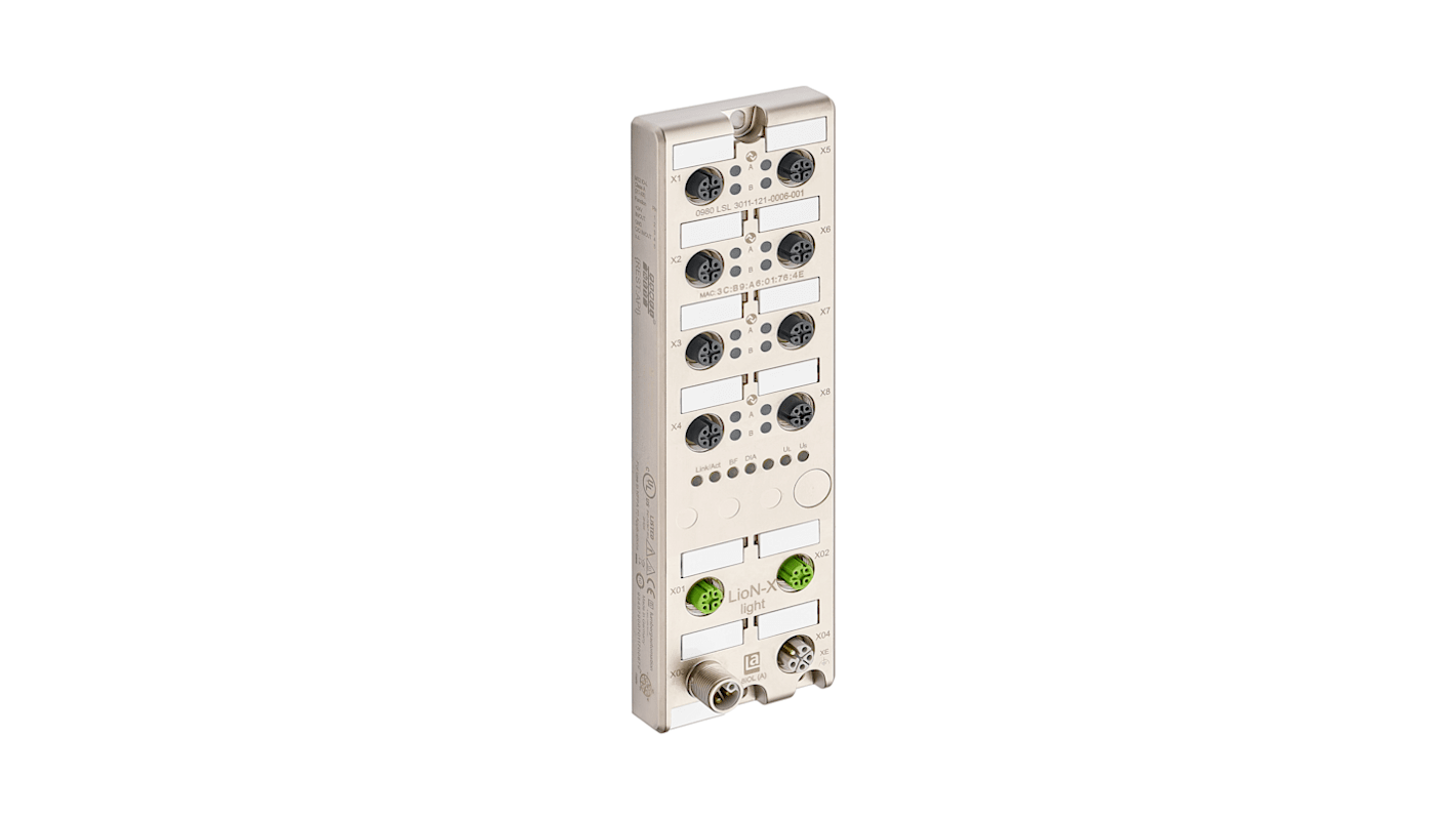 Module E/S Lumberg Automation série LioN-X, 12 ports , M12 IO-LINK Interface IO-Link EtherCAT