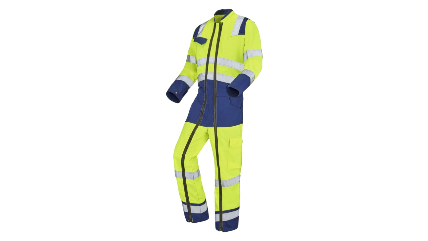 Combinaisons haute-visibilité Cepovett Safety, taille S, Polyester, coton, Jaune-bleu marine fluorescent