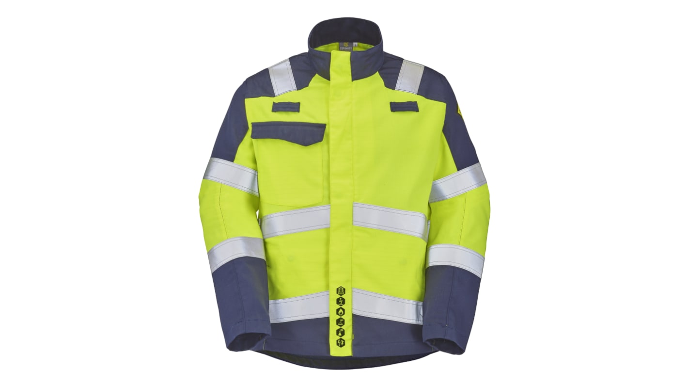 Veste haute visibilité Cepovett Safety ATEX HV 260 Ignifuge, Jaune-bleu marine fluorescent, taille S, Mixte