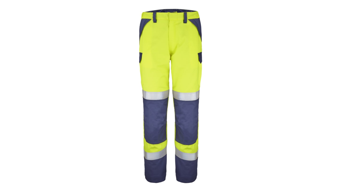 Pantalon haute visibilité Cepovett Safety ATEX HV 260, taille L, Jaune-bleu marine fluorescent, Mixte, Ignifuge