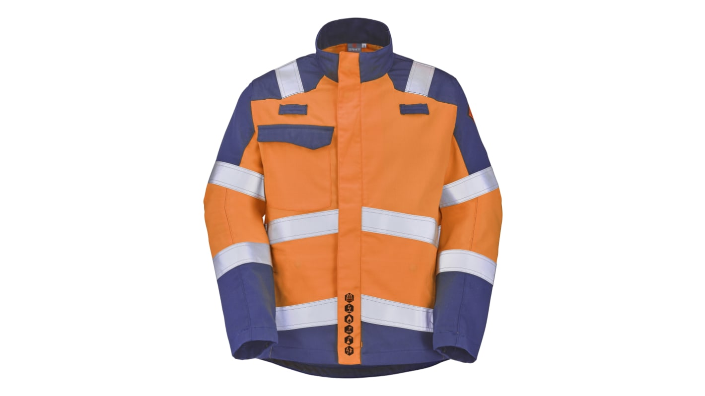 Veste haute visibilité Cepovett Safety Atex HV 300 XP Ignifuge, Orange/bleu marine, taille L, Mixte