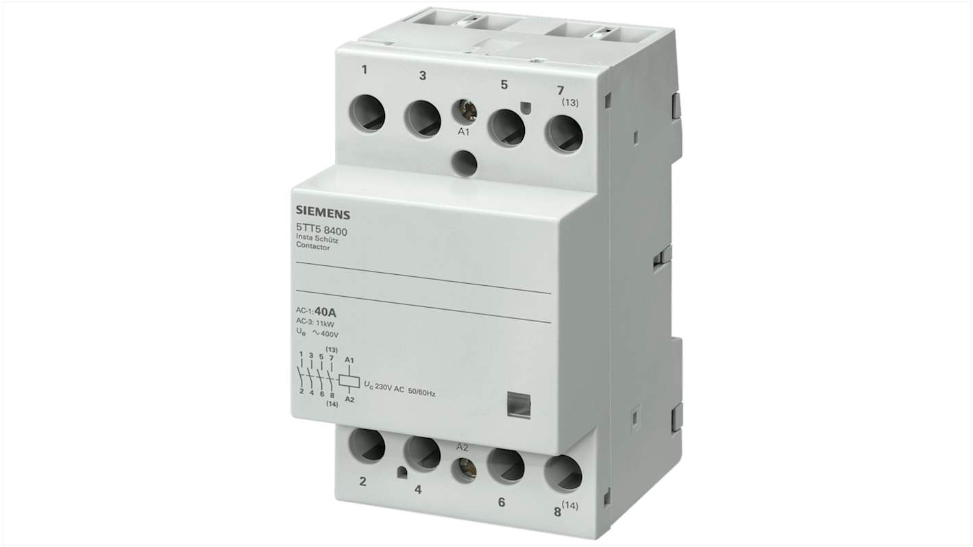 Siemens SENTRON Leistungsschütz / 230 V Spule 4 Öffner / 63 A, Schalten von Kondensatoren