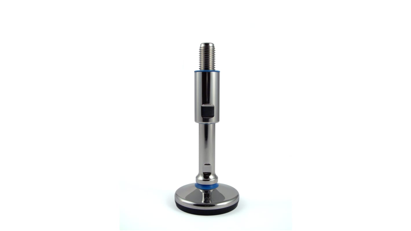 RS PRO M16 Stainless Steel Hygienic Adjustable Foot, 2500kg Static Load Capacity 15° Tilt Angle