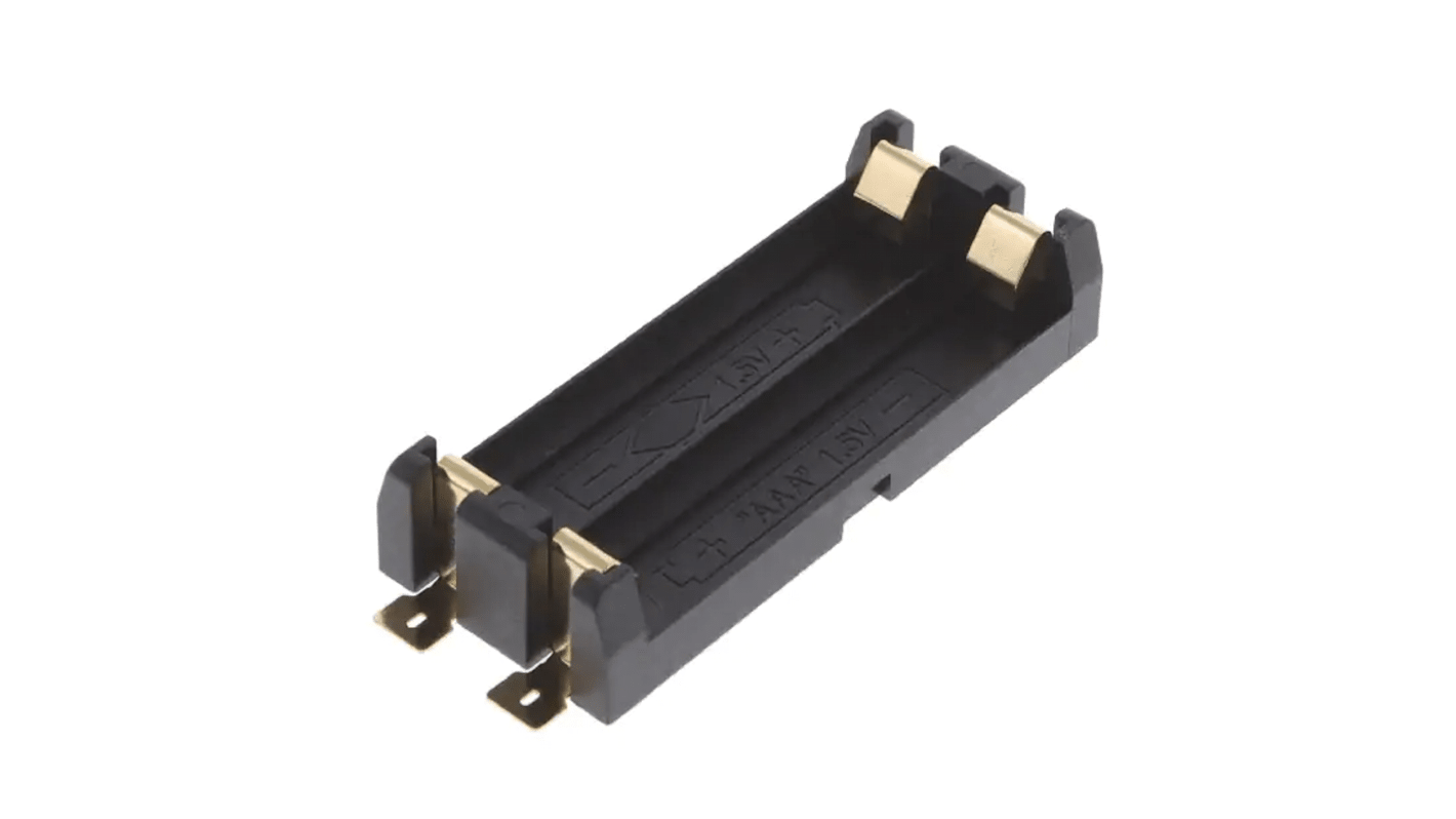 RS PRO 2 x AAA Battery Holder, Leaf Spring Contact RS