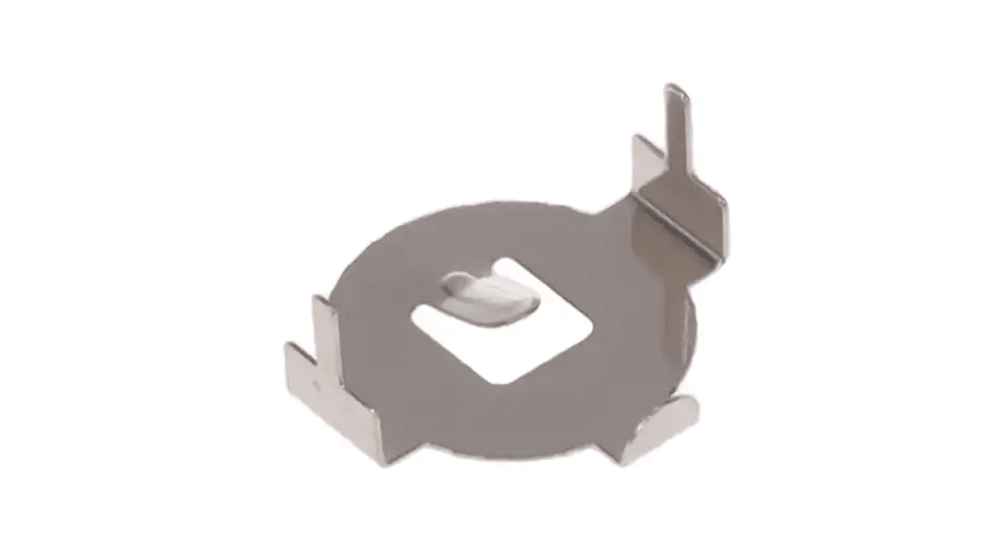 Clip per batteria CR1220, montaggio Through Hole, contatti Linguetta