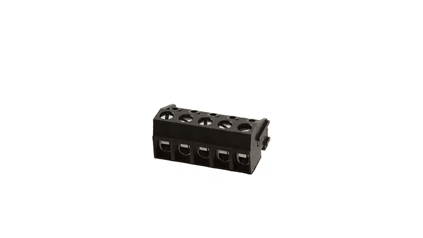 RS PRO 5mm Pitch 5 Way Pluggable Terminal Block, Plug, Free Hanging (In Line)