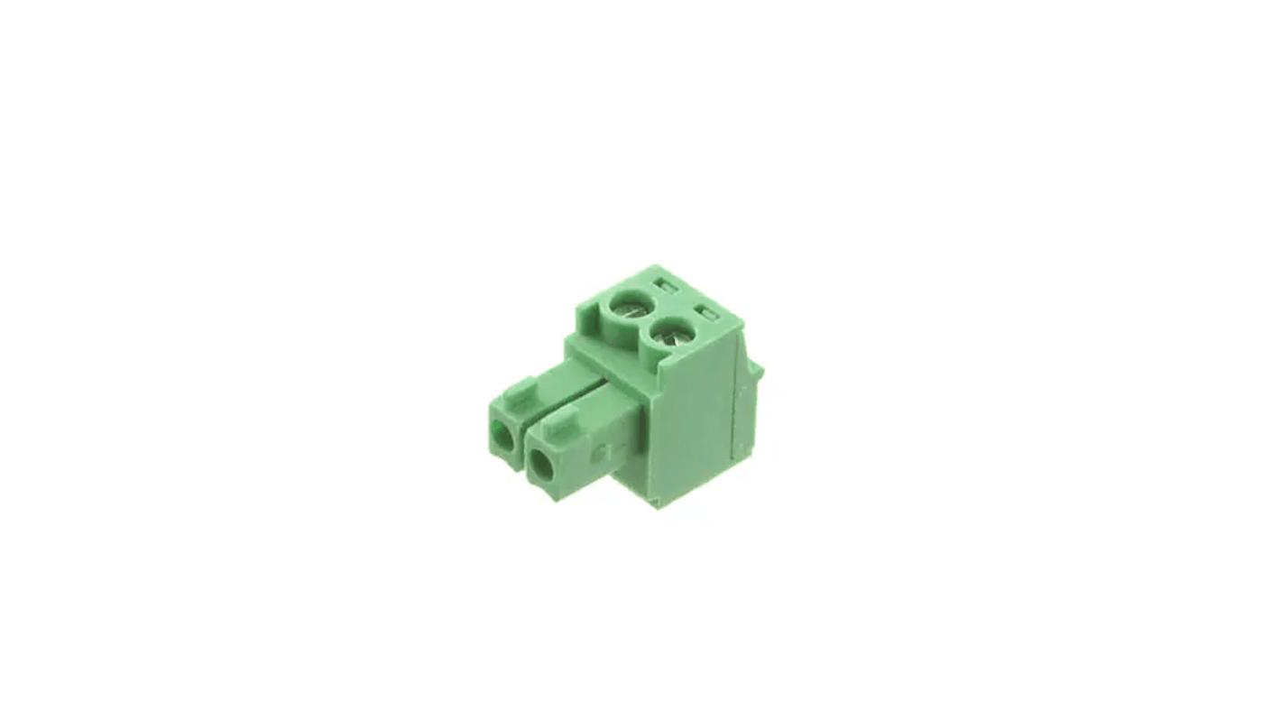 RS PRO 3.5mm Pitch 2 Way Pluggable Terminal Block, Plug, Free Hanging (In Line)