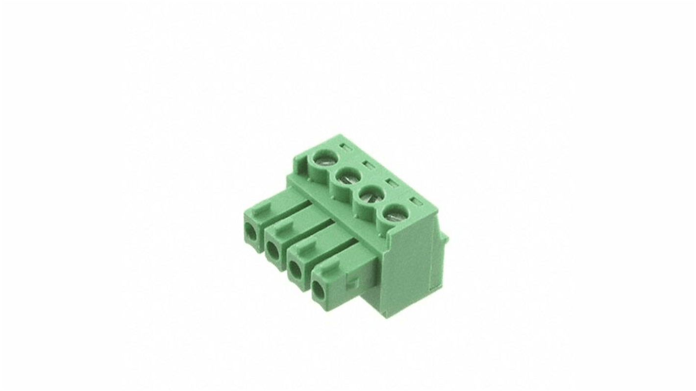 RS PRO 3.81mm Pitch 4 Way Pluggable Terminal Block, Plug, Free Hanging