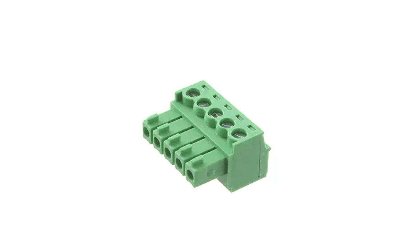 RS PRO 3.5mm Pitch 5 Way Pluggable Terminal Block, Plug, Free Hanging