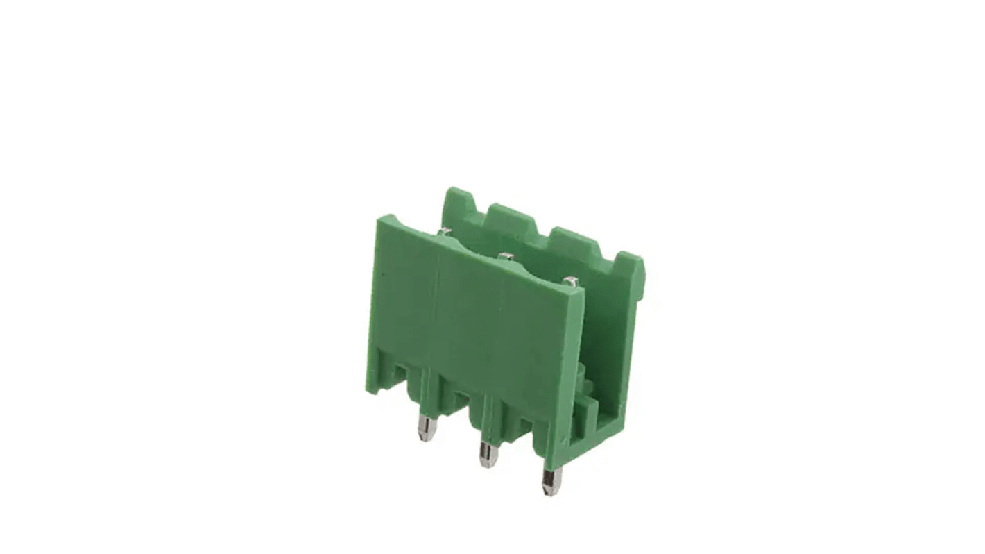 RS PRO 5mm Pitch 3 Way Pluggable Terminal Block, Header, Through Hole