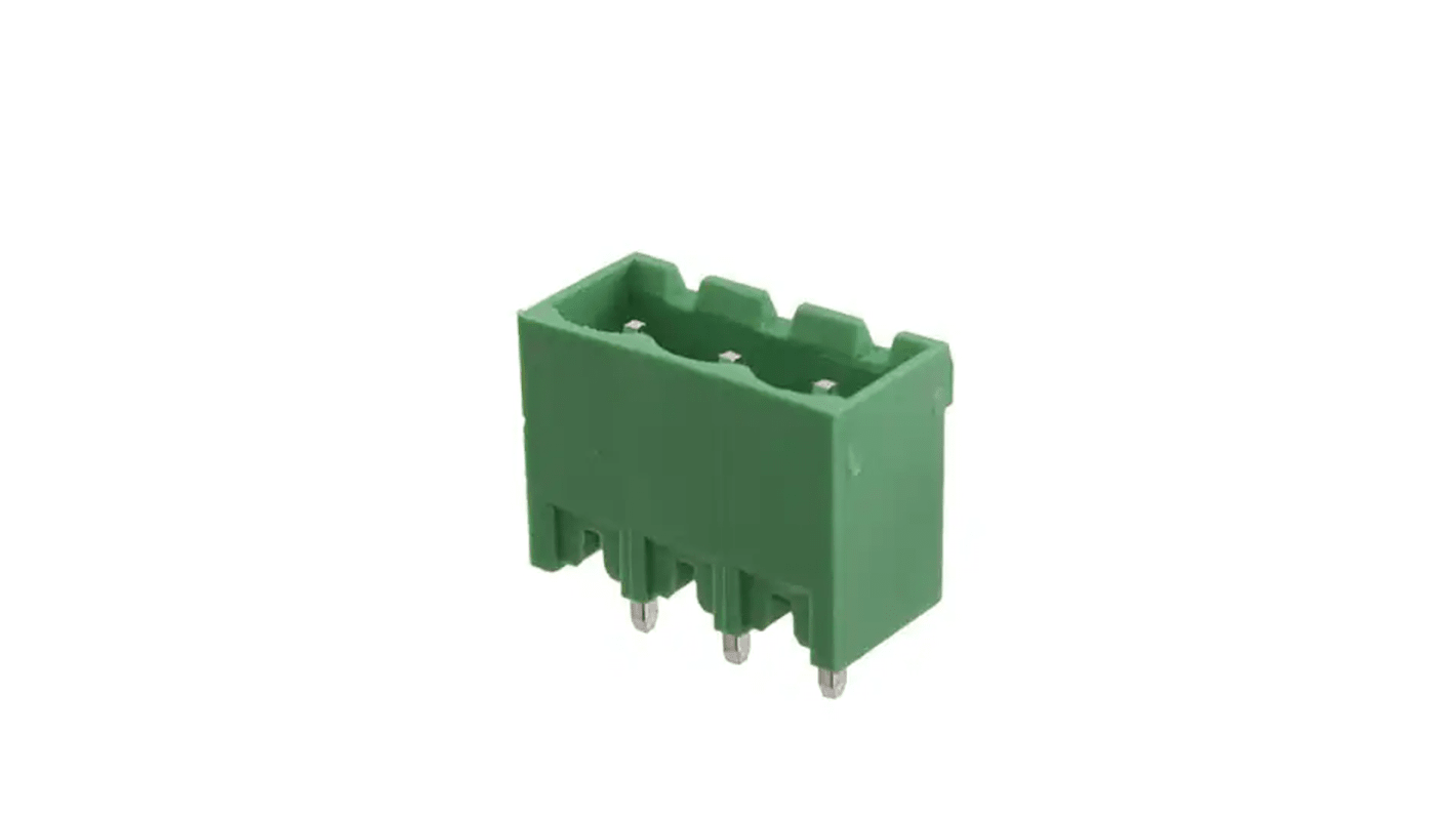 RS PRO 5mm Pitch 3 Way Pluggable Terminal Block, Header, Through Hole