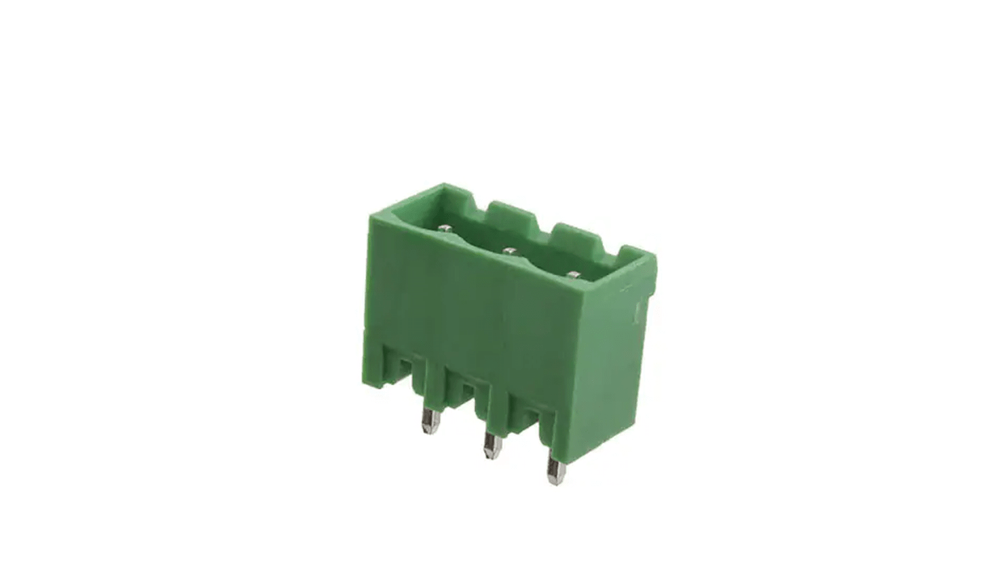 RS PRO 5.08mm Pitch 3 Way Pluggable Terminal Block, Header, Through Hole