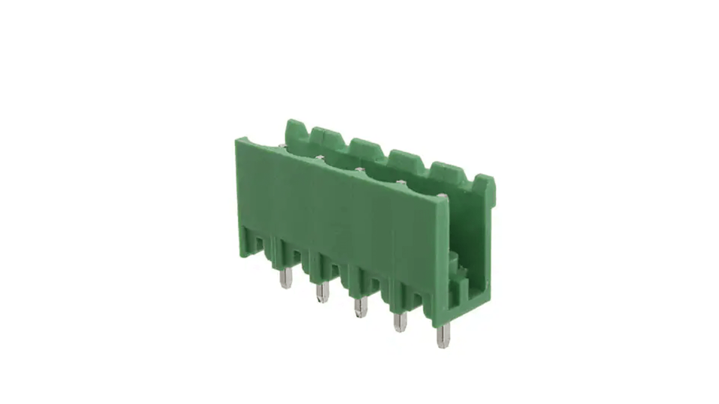 RS PRO 5mm Pitch 5 Way Pluggable Terminal Block, Header, Through Hole
