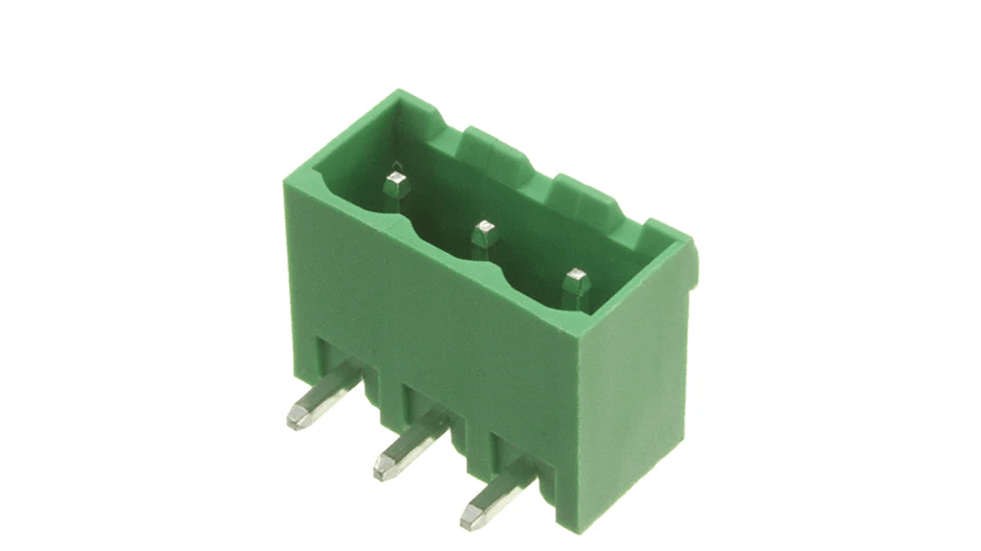 RS PRO 5mm Pitch 3 Way Pluggable Terminal Block, Header, Through Hole