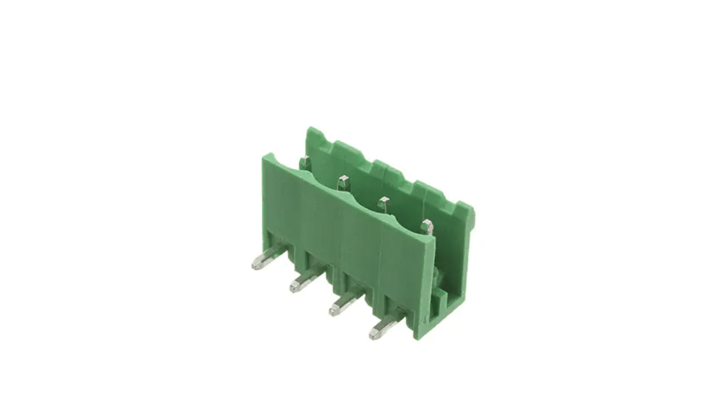 RS PRO 5mm Pitch 4 Way Pluggable Terminal Block, Header, Through Hole