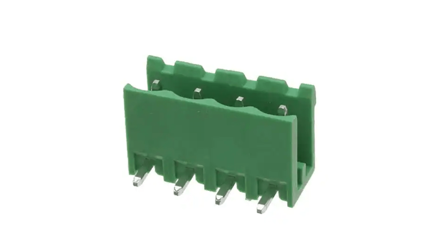 RS PRO 5.08mm Pitch 4 Way Pluggable Terminal Block, Header, Through Hole