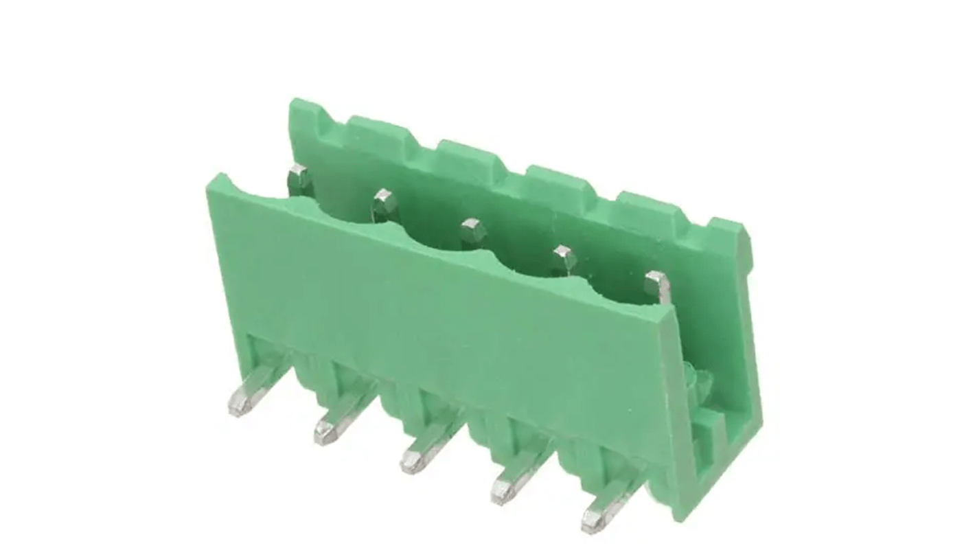 RS PRO 5mm Pitch 5 Way Pluggable Terminal Block, Header, Through Hole