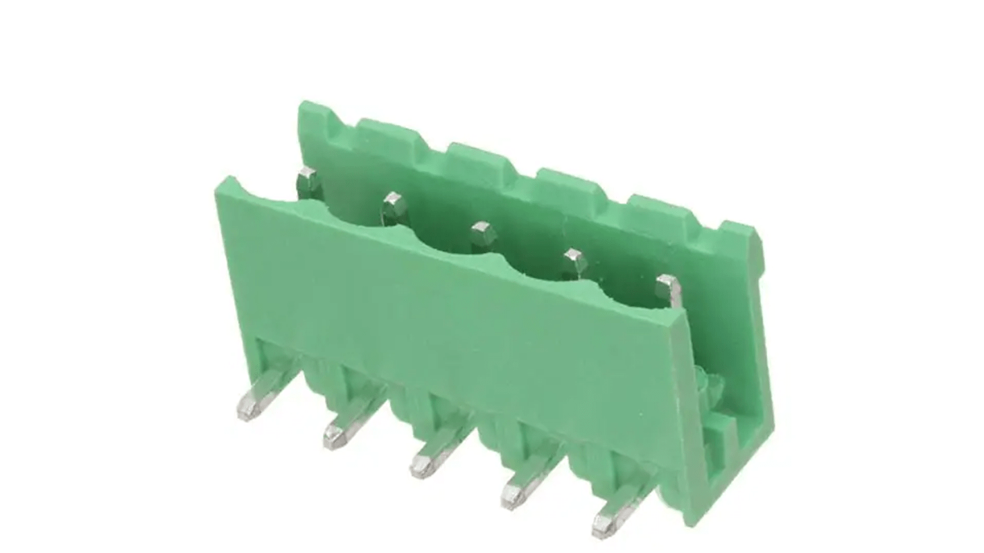 RS PRO 5.08mm Pitch 5 Way Pluggable Terminal Block, Header, Through Hole