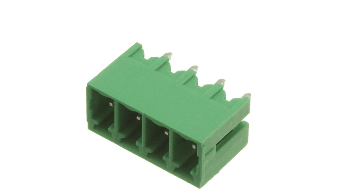 RS PRO 3.81mm Pitch 4 Way Pluggable Terminal Block, Header, Through