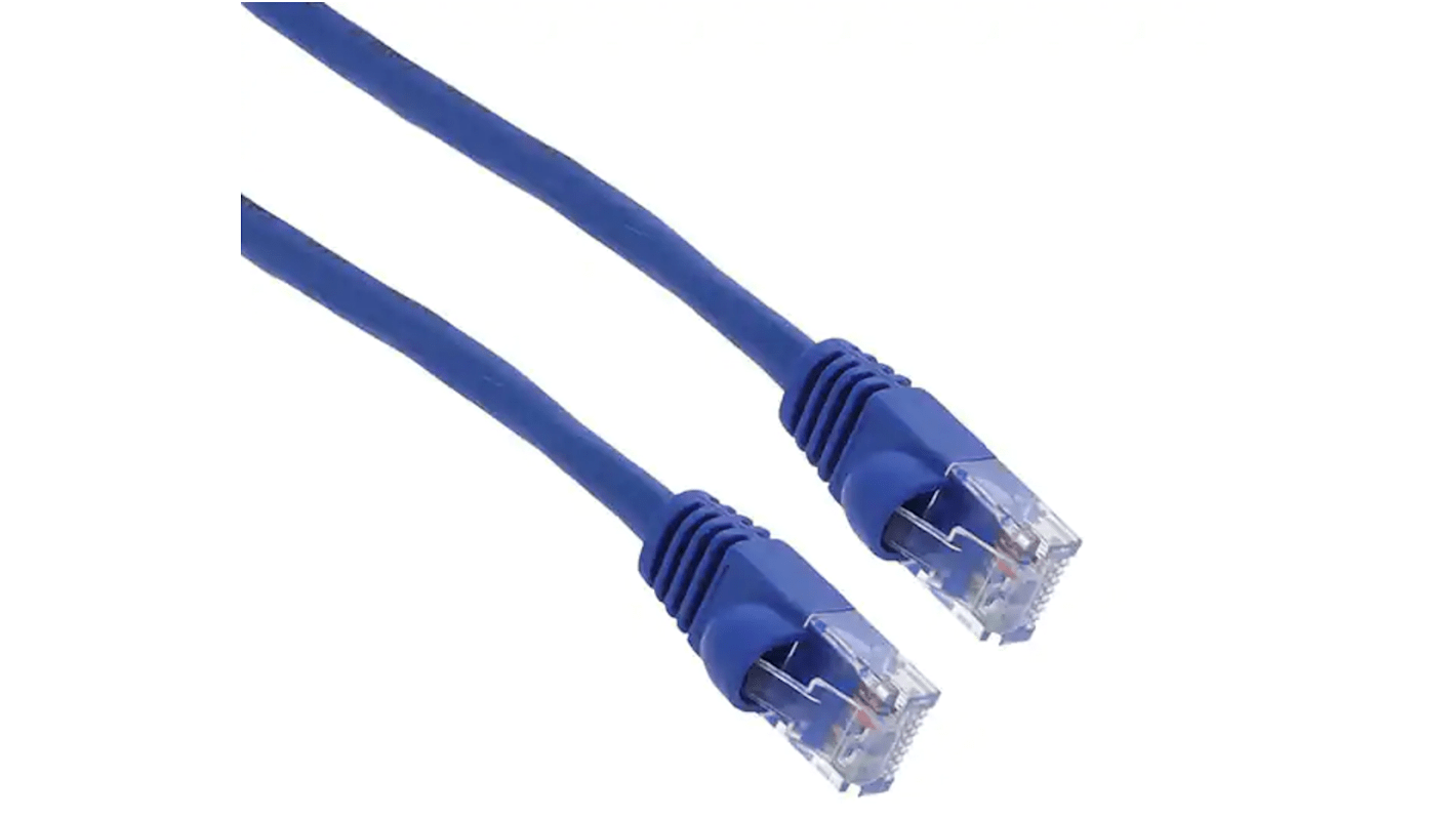 RS PRO Cat5e RJ45 to RJ45 Ethernet Cable, U/UTP, Blue, 915mm