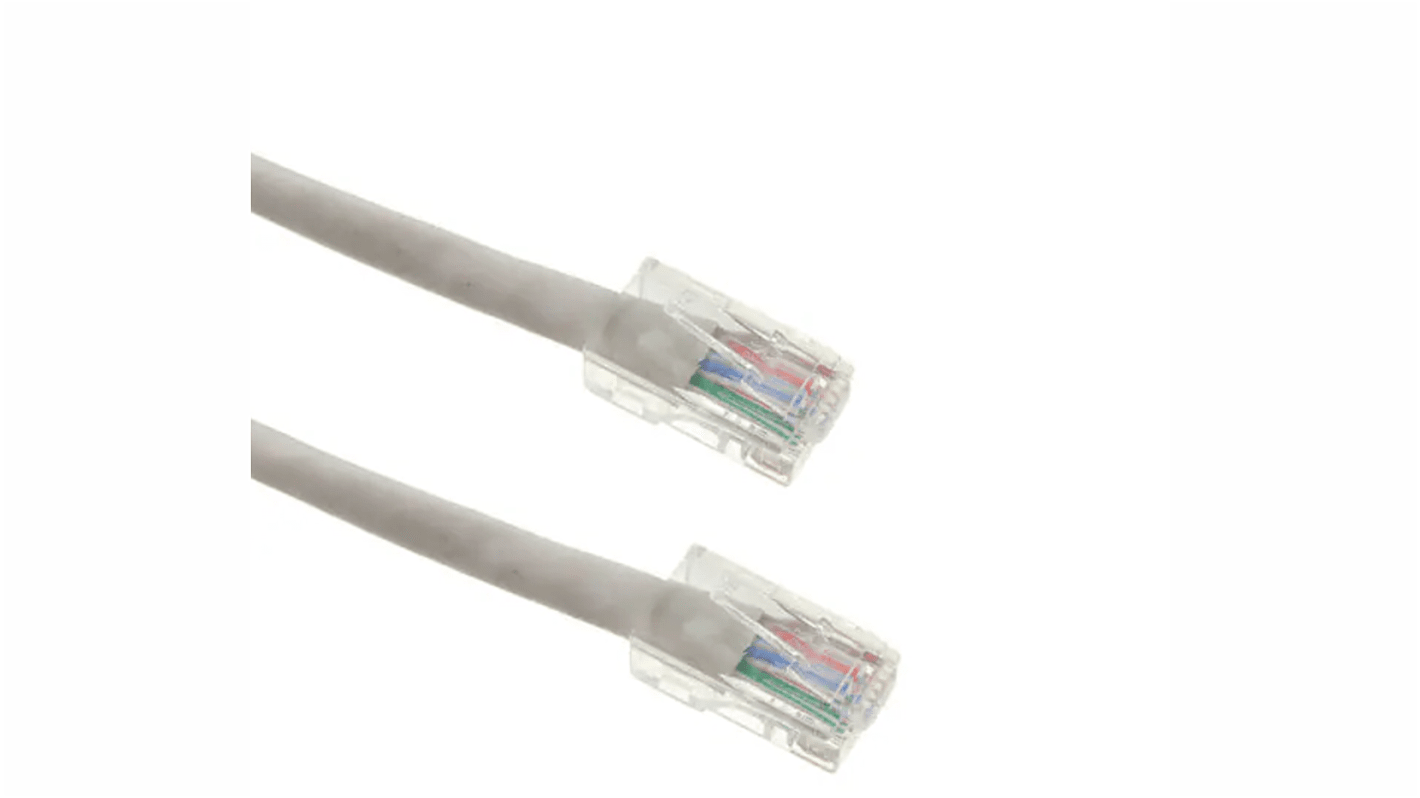 RS PRO Cat5e RJ45 to RJ45 Ethernet Cable, U/UTP, Grey, 915mm