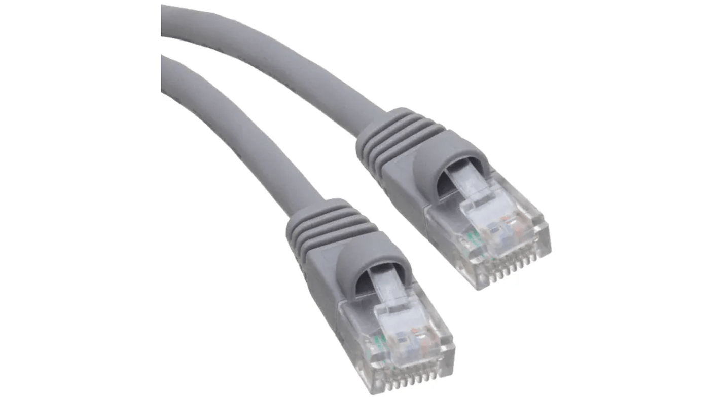 RS PRO Cat5e Male RJ45 to Male RJ45 Ethernet Cable, U/UTP, Grey PVC Sheath, 915mm, UL 94 V0