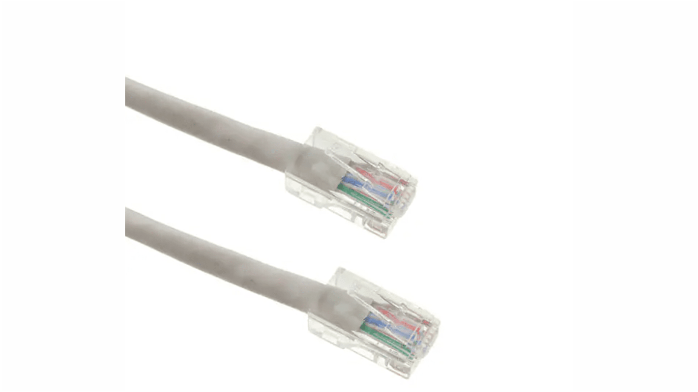 RS PRO Cat5e RJ45 to RJ45 Cable, U/UTP, Grey, 3m RS